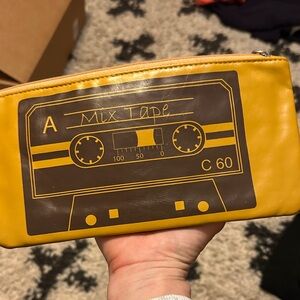 Yellow Cassette Tape Design Pouch